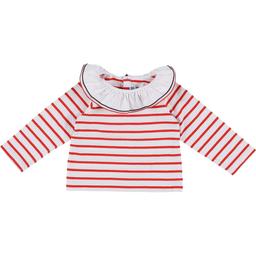 JACADI - T-Shirt blanc, rouge - 12 Mois