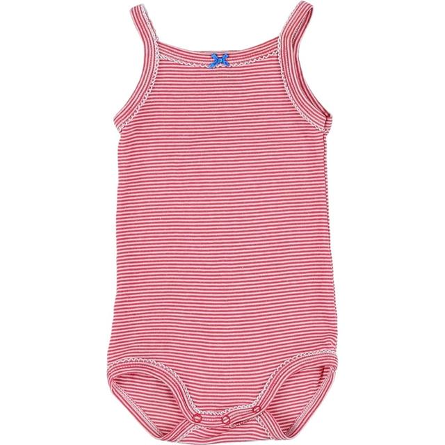 PETIT BATEAU - Body rose, blanc - 6 Mois