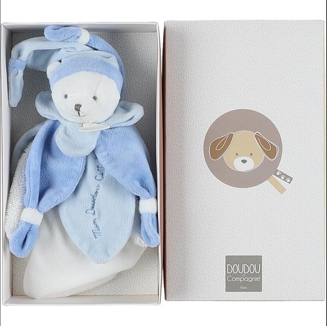 DOUDOU ET COMPAGNIE - Doudou bleu, blanc -