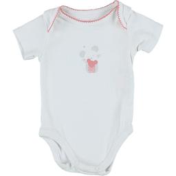 OBAÏBI - Body blanc, rose - 3 Mois