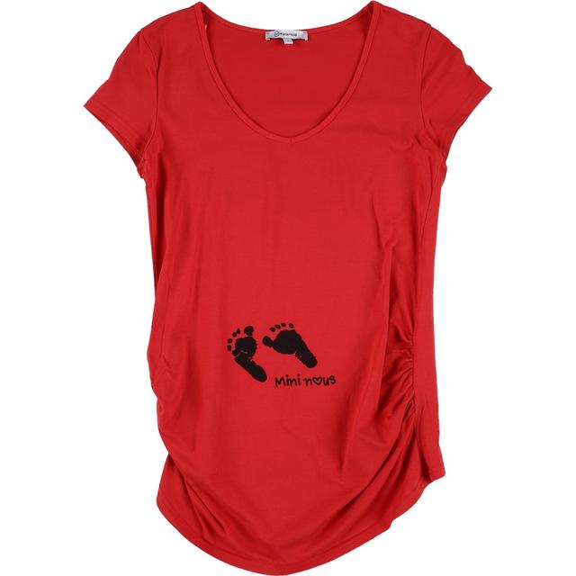 NR - T-shirt grossesse rouge - S