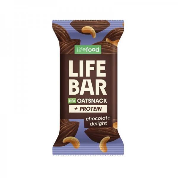 Barre Lifebar snack d'avoine protéinée délice chocolat 40g