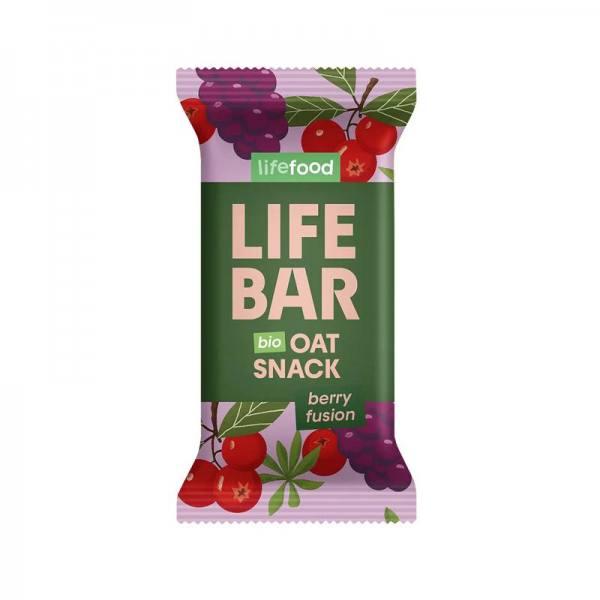 Barre Lifebar snack d'avoine fusion de fruits rouges 40g