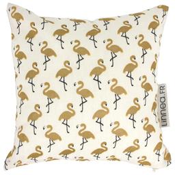 Housse de coussin 20x20 cm FLAMINGO Or