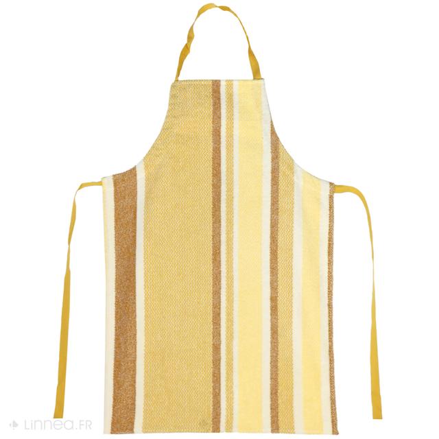 Tablier de cuisine en éponge 60x90 cm coton OTON jaune