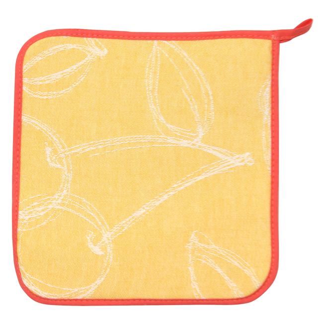 Manique de cuisine 20x20 cm matelassée coton LINE Orange