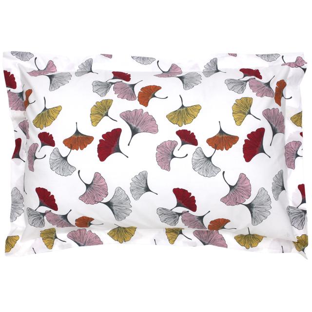 Taie d'oreiller 70x50 cm Percale pur coton GINKGO Rose