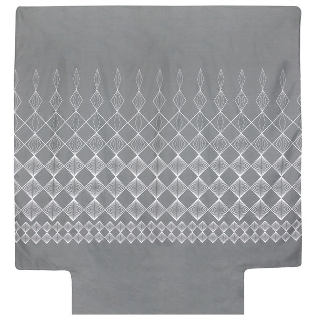 Housse de couette 200x200 cm coton FOREVER GRIS gris foncé