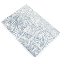 Drap plat 180x290 cm coton LÉO bleu Ecume