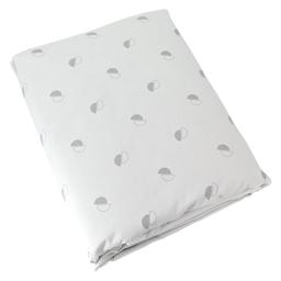 Housse de couette 140x200 cm percale coton ALEX gris Nuage