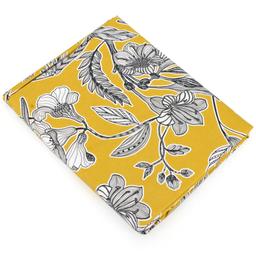 Drap plat 180x290 cm satin de coton BOTANIC jaune soleil