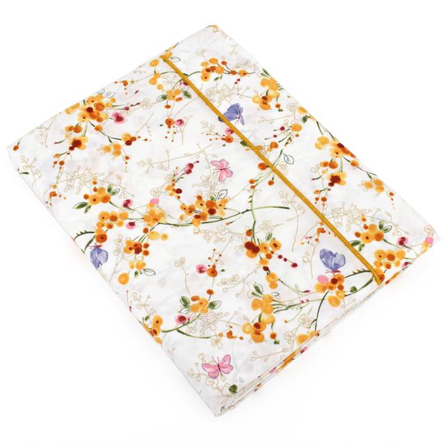 Drap plat 240x310 cm percale coton BEL AMOUR jaune