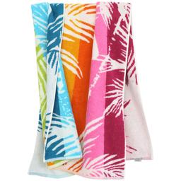 Drap de plage en coton et éponge 75x150 cm MOOREA multicolore