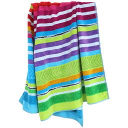 Drap de plage coton et éponge 100x180 cm KAMEA 380 g/m² multicol