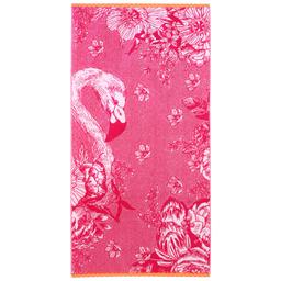 Drap de plage éponge 75x150cm FLAMINGO rose