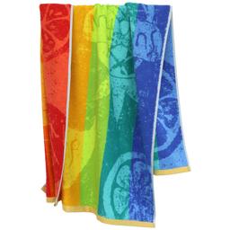 Drap de plage en coton et éponge 75x150 cm PALMA multicolore