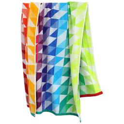 Drap de plage coton et éponge 100x180 cm LIVIA 380 g/m² multicol