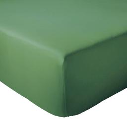 Drap housse 90x190 cm bonnet 40 coton ÉVASION Vert fougère