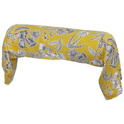 Taie de traversin 240x43 cm satin de coton BOTANIC jaune soleil