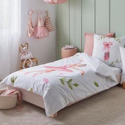 Housse de couette 140x200 cm percale coton GISELLE rose