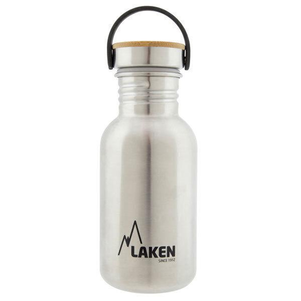 Gourde inox 500ml, bouchon inox et bambou