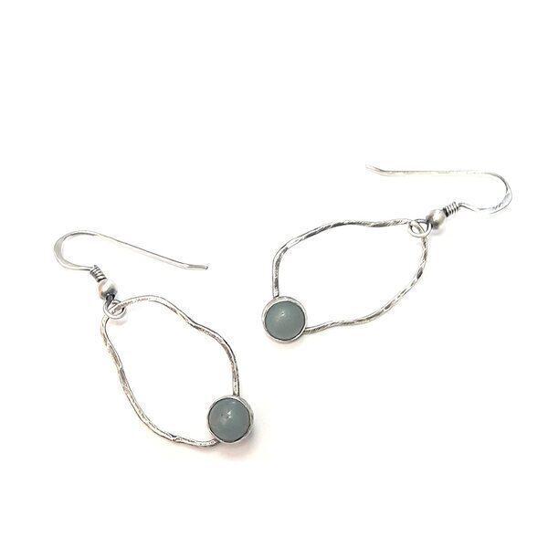 Boucles D'Oreilles Ethniques Amazonite Argent 925