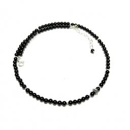 Collier Onyx Noir Argent 925