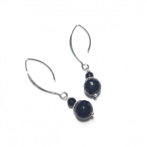 Boucles D'Oreilles Onyx Argent 925