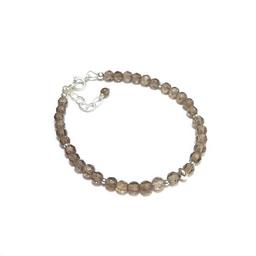 Bracelet Quartz Fumé Pierres et Argent 925