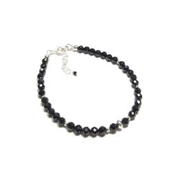 Bracelet Spinelle Noire Argent 925