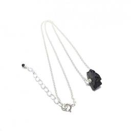 Collier Tourmaline Noire Pierres Brutes et Argent 925