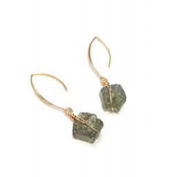 Boucles D'Oreilles Itá Grenat Vert Argent 925