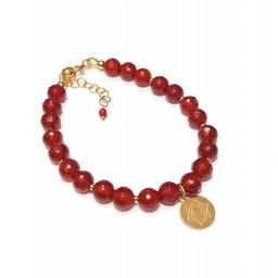 Bracelet Cornaline Chakra Svadhisthana Argent 925 Doré