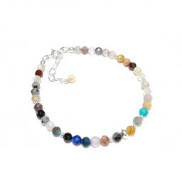 Bracelet Multicolore Pierres Naturelles Argent 925