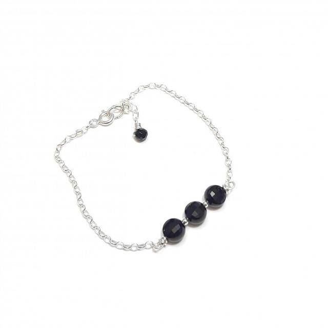 Bracelet Maya Onyx Argent 925