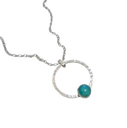 Sautoir en Argent 925 avec Pendentif en Amazonite