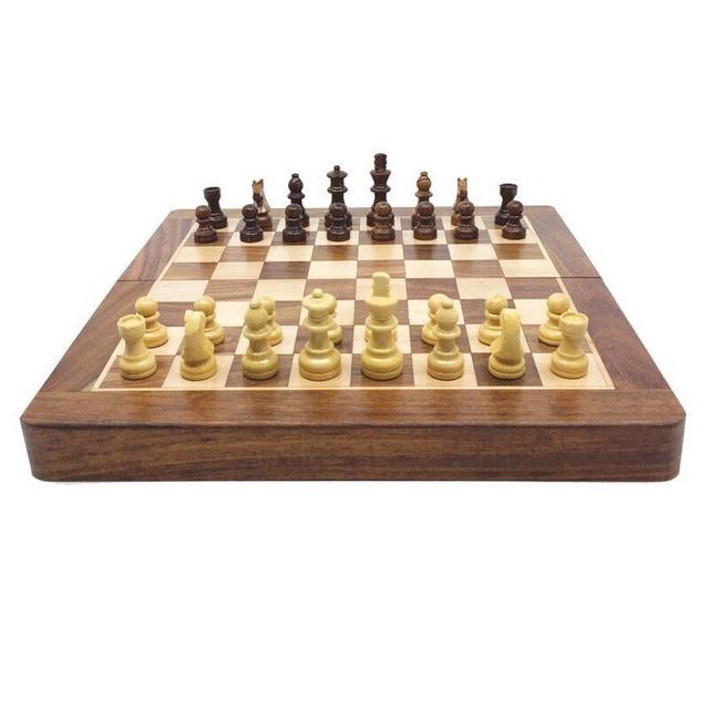 Coffret d'échecs magnétique en bois de 30 cm - LOISIRS NOUVEAUX