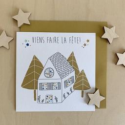 Carte d'anniversaire - La maison aux étoiles