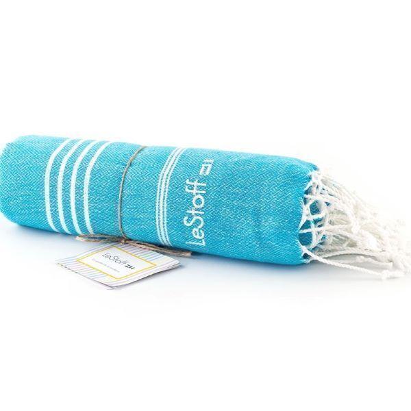 Fouta en coton peigné BIO Aqua 95 x 180 cm