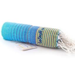 Fouta en coton peigné BIO Rainbow 95 x 180 cm