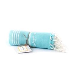 Fouta en coton peigné BIO Aqua Marina 95 x 180 cm