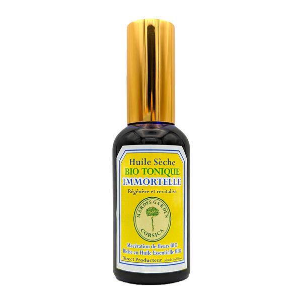 Huile Sèche Corse à l'Immortelle et au Myrte 50ml.Parfum fleuri