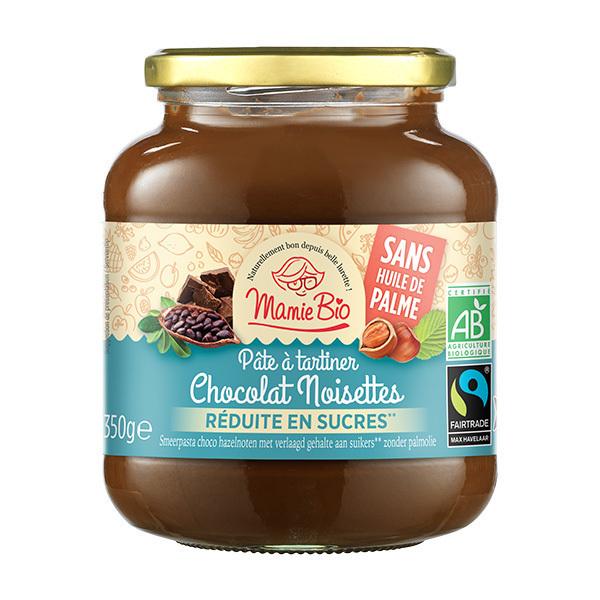 Pâte à tartiner chocolat noisette allégée en sucre 350g