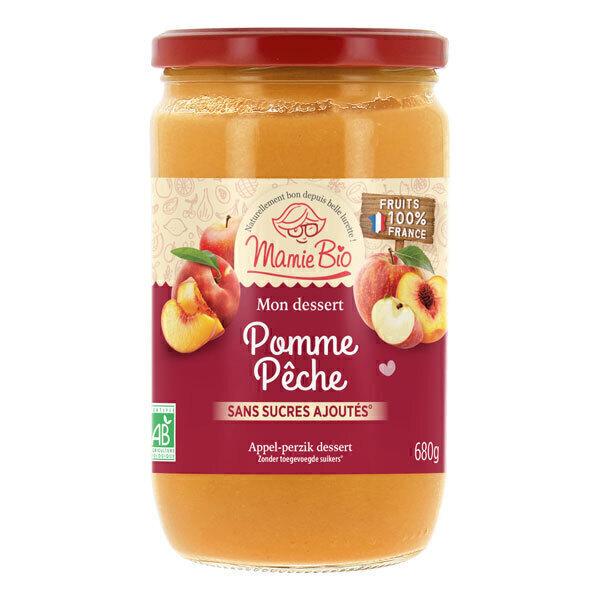 Purée pommes et pêches France sans sucres ajoutés 680g