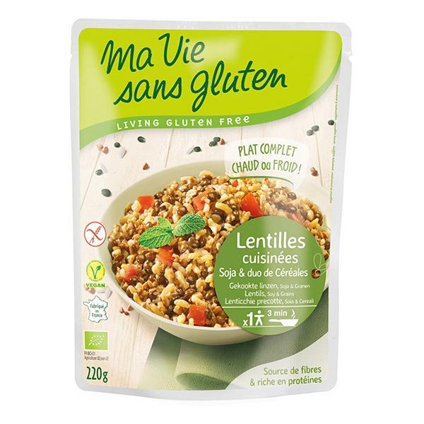 Céréales cuisinées lentilles soja et duo riz sarrasin 220g