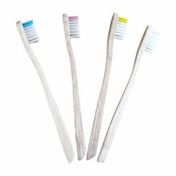 Brosse à dents enfant en bambou - Rose