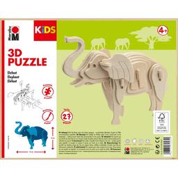 Puzzle 3D en bois à construire - Elephant