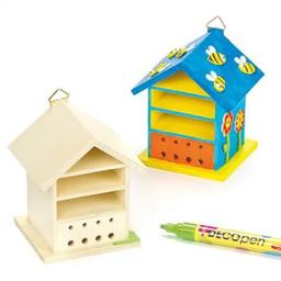 Kit de 2 maisonnettes pour insectes en bois à personnaliser  S