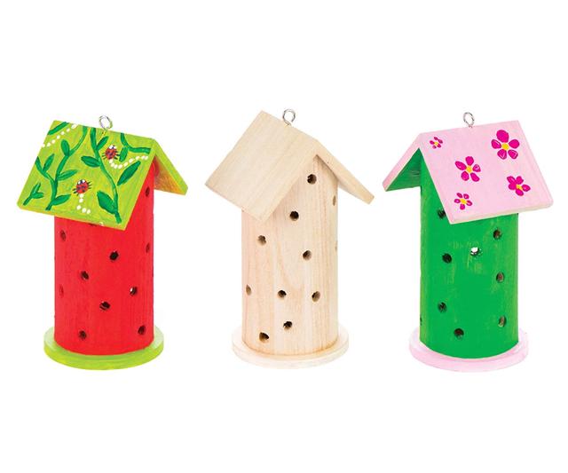 Kit de 2 maisonnettes pour coccinelles en bois à personnaliser