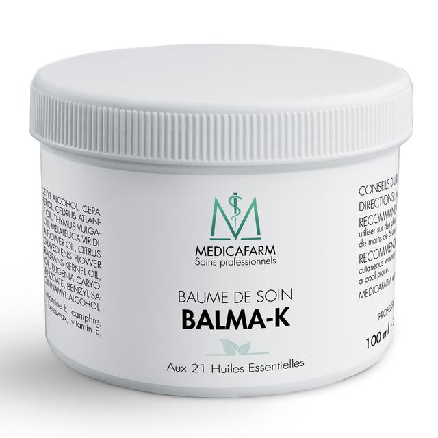 Baume de soin BALMA-K aux 21 huiles essentielles - Pot de 100ml